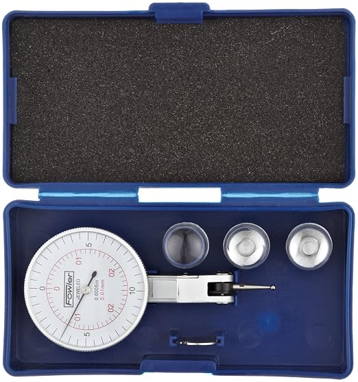 Fowler 52-560-060-0, Horizontal Test Indicator With 0-0.025" Measuring Range,White
