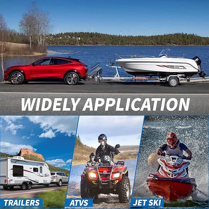 2000lbs Heavy Duty Boat Trailer Winch with 26FT Strap, 2-Way Ratchet & 4:1 Gear Trailer Winch, Portable Hand Crank Winch for Boat, Truck, Trailer, RV, ATV, Jet Ski