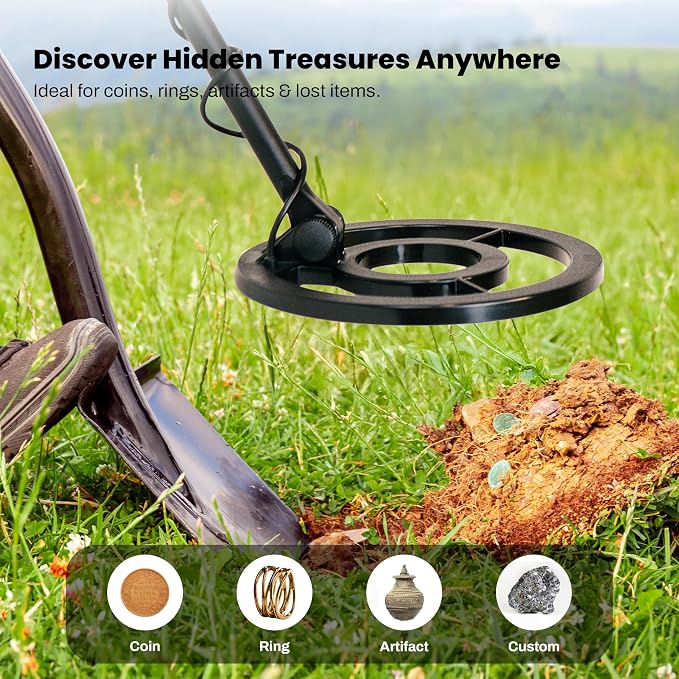 Bounty Hunter Tracker IV Metal Detector for Adults & Kids – Gold & Silver Finder with Waterproof 8" Coil, 3 Detection Modes, Easy to Use, Lightweight, Includes Digger & Pouch – Made in USA
