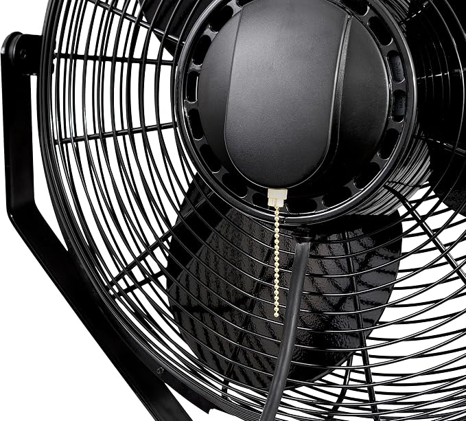 Air King 9312 Powder-Coated Steel Multi-Mount Wall Fan, Black