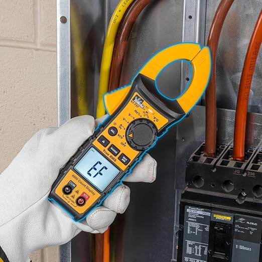 IDEAL INDUSTRIES INC. 61-737 Digital AC Clamp Multi Meter 400 Amp 600-Volt, Red Electrical Clamp Meter, CAT III 600V | 0–400A AC, 0–600V AC/DC, TRMS, NCV, Diode Testing, Backlit Display, Probe Holder