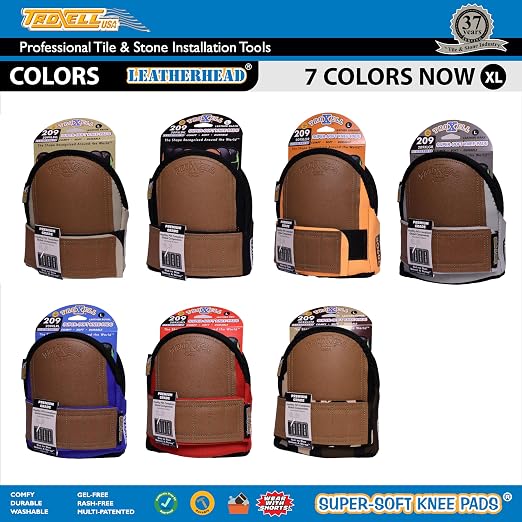 TROXELL USA SuperSoft Leatherhead Kneepads - (Large Size/Royal Blue)