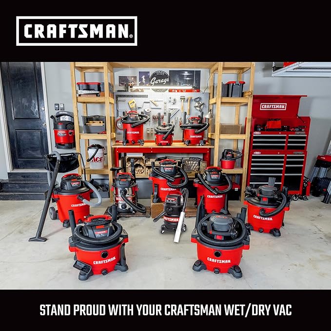 CRAFTSMAN CMXEVBE17250 2.5 Gallon 2.5 Peak HP Wet Dry Shop Vacuum