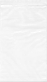 Plymor 5" x 8" (Pack of 200), 4 Mil Heavy Duty Zipper Reclosable Plastic Bags