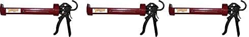 Newborn 255 Super Smooth Rod Revolving Frame Caulking Gun, 1/4 Gallon Cartridge, 18:1 Thrust Ratio (3-(Pack))