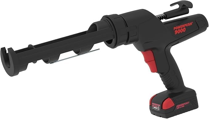 Heavy Duty Caulking Gun | 12V Cordless Drive | 10oz Cartridges 300ml | 450lbs Thrust | No Drip Professional Calking for Painters, DIYers, Automotive, Contractors