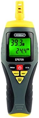 General Tools EP8709 Calibratable Multi-Function Digital Psychrometer, Wet Bulb Capable