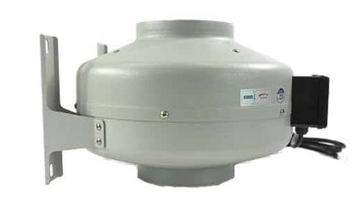 Tjernlund M-6 Inline Duct Booster Fan, Hydroponic Blower Heat Air Conditioning Vent Exhaust, 460 CFM, 6"