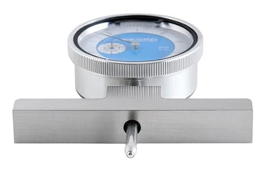 Accusize 0-22 in Dial Depth Gauge with Small-Hole Points, P103-0189 | 6 Connectable Rods, 0.0001 in Resolution, 4 in Base, 0-1 in Travel Indicator