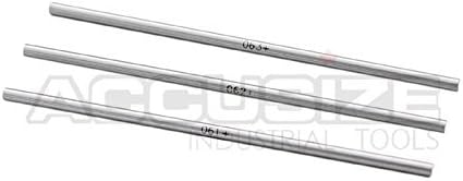 Accusize Industrial Tools 190 Pc 0.061'' to 0.250'' Plus Pin Gauge Set, Class Zz, 2'' Overall Length, P1(+) | 190 Pc, Class ZZ, Plus Tolerance, 2" OAL, Steel, Electro-Etched Sizes