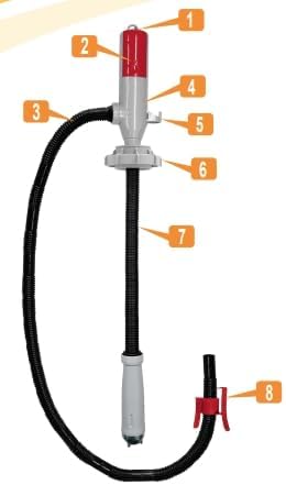 [LITE DELIGHT] Portable Water, Fuel Transfer Pump, 2 AA Battery Powered With Hose Clip, Automatic Pump, Fits All Size Cans