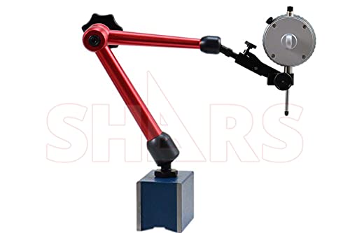 Shars Heavy Duty 220 Lbs Universal Magnetic Base Speed Set Fine Adjustment with 1" Dial Indicator 202-7959(202-7933+303-3111S) P]