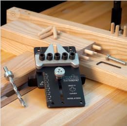 JessEm 08350 3/8" Dowelling Jig Precision Woodworking Joinery Tool with Main Body, Angle Guides and Hardened Drill Bushings