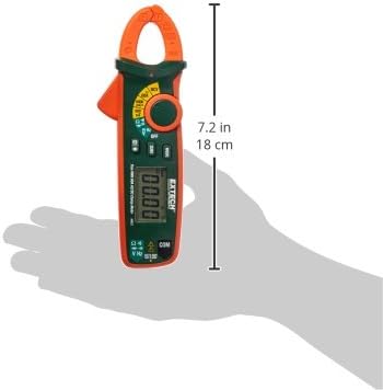 Extech MA63 True RMS 60A AC/DC Clamp Meter with NCV | 60A AC/DC (3 ranges), True RMS, voltage to 600V, resistance, capacitance, frequency, diode, NCV, 6000-count