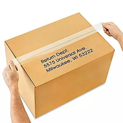 Pre-Cut Return Tape Strips 2" x 12" (Clear) / 100 Rubber-Banded Strips | Ideal for Packaging, Shipping, Mailing, and Office Use - All Packaging Types - Home, Business, and Warehouse Needs