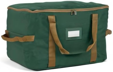 Covermates Keepsakes Treasurekeeper Storage Bag - Carrying Handles, ID Window - Holiday Storage, Green