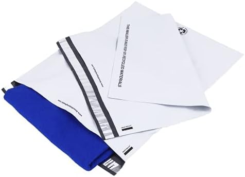 SMART 14.5x19 Recycled Poly Mailers - 1000 Pack of White Eco-Friendly Packaging Mailing Bags | Recyclable & Sustainable, Cute & Stylish Small Business Supplies | 2.5 Mil Thick - 1000 Pack