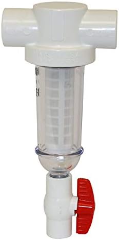 Merrill MFG 1-Inch Spin Down Sediment Water Filter, PVC T-Style with 100 Mesh Screen for Well and Irrigation Filtration