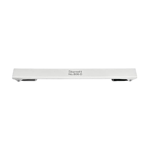 Starrett Thickness Gage Holder for Precision Measurement - Dull Nickel Finish, Double End, Clamps Stock at Both Ends for Thickness from .001-.025" - 806D