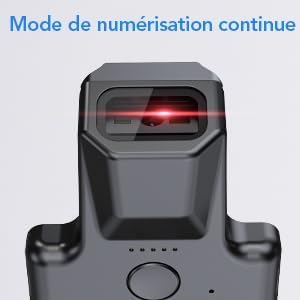 Eyoyo Bluetooth Back Clip Phone Barcode Scanner, 1D 2D QR Wireless Bar Code Reader with 1600mAh Rechargeable Battery, Compatible with iPad, iPhone, and Android for Book Warehouse Inventory Management