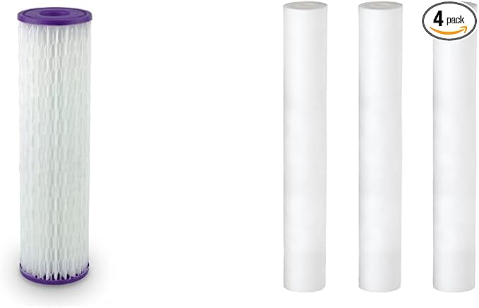 Aquasana EQ-PFC.35 Replacement Post Whole House Water Filter Systems, 1 Count (Pack of 1), White & EQ-303-20 20 inch 3-Pack Water Filter, White
