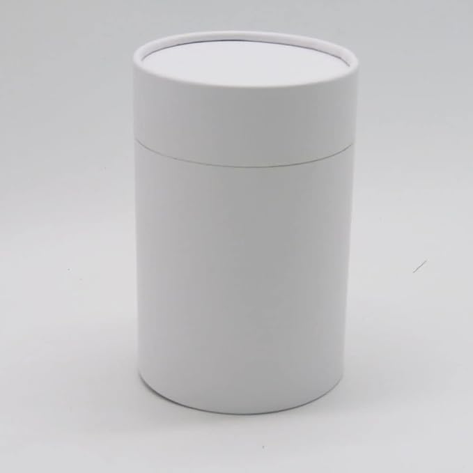 WENPACK 12Pack Paperboard Tube with Lid Round Cardboard Essential Oil Packaging Gift Box Container (3.22" D*4.4" H, White)