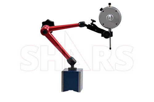 Shars 176 LBS Magnetic Base Indicator Holder with Speed-Set Fine Adjustment +1" .001" Dial Indicator 202-7958(202-7932+303-3111S) P]