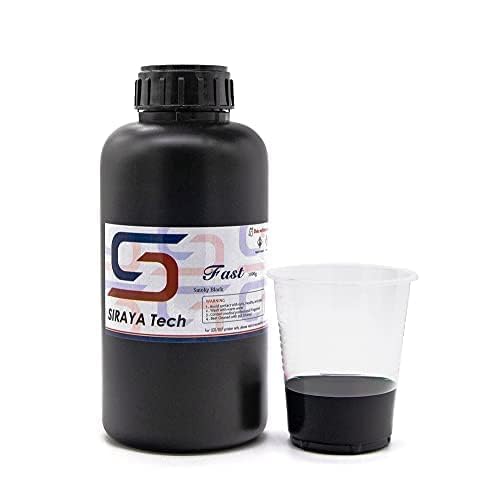 Siraya Tech Fast ABS-Like 3D Printer Resin 405nm UV-Curing Non-Brittle High Precision 3D Printing Liquid Standard Photopolymer Resin for LCD DLP 3D Printing 8K Capable (Smoky Black, 2kg)
