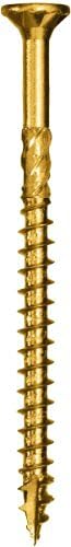 GRK Fasteners R4™ #10 x 2-1/2 Inch, Multi-Purpose Framing Screws, 470 PCS, Rust Resistant Climatek™ Coating, Outdoor Fencing and Deck Screws, Fast Bite Tip, Star Drive Recess, T-25 Bit Included, Gold
