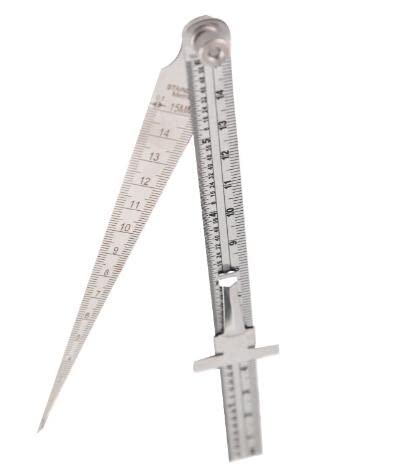 Taper Composition Gauge 1-6 Inch 1-15 Gap Diameter Depth Measuring Stainless Steel Imperial Metric Measurement Welding Gauge