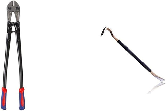 WORKPRO W017007A Bolt Cutter, Bi-Material Handle with Soft Rubber Grip, 30" & Spec Ops SPEC-D30PRY Tools 30" Wrecking Crowbar, Pry Bar Ends with Teardrop Nail Puller, High-Carbon Steel