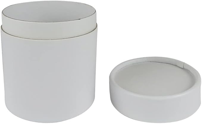 WENPACK 12Pack Paperboard Tube with Lid Round Cardboard Box Container (2.44" D*2.36" H, White)