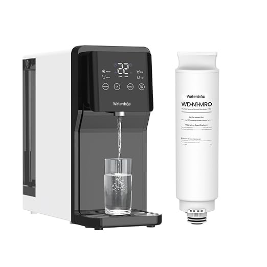 Waterdrop N1-MRO Filter, Replacement for N1 RO System, 18-Month Lifetime | Countertop Reverse Osmosis Filter, Enhanced Filtration, Long Filter Lifespan, Easy and Quick Filter Replacement