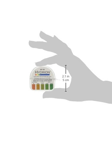Micro Essential Laboratory QT-10 HYDRION Quat 2-Chain Sanitizer Test Paper Roll, 0-400 ppm - Case of 10 Rolls