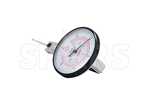 Shars 0.030"/0.6mm x 0.0005"/.01mm Large Face Dial Test Indicator 303-3204 P