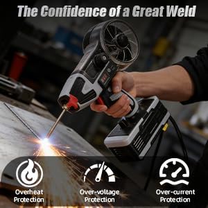 2 in 1 MIG and Stick Welder：250A MIG & MMA Welder 110V Flux Core IGBT Inverter Handheld Gasless Wire Feed Welder for Flux .032"/.040",Inverter ARC Welder Gun for 3/32"-1/8" Rod