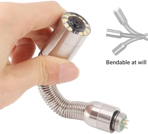 Pipeline Inspection Camera Probe IP68 Sewer Camera with 12 LED Lights for Pipe Drain Endoscope Replacement