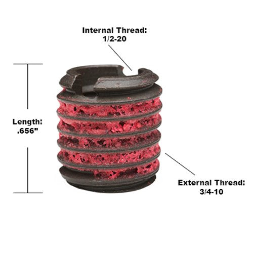 E-Z LOK EZ-329-820 Thread Repair Kit for Metal Carbon Steel Threaded Inserts 1/2-20 and Installation Tools