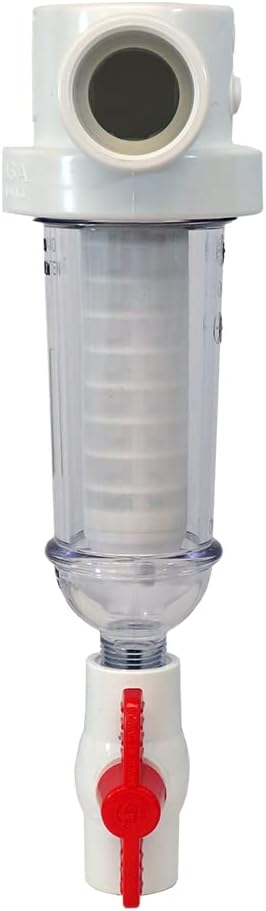 Merrill MFG 1-Inch Spin Down Sediment Water Filter, PVC T-Style with 100 Mesh Screen for Well and Irrigation Filtration