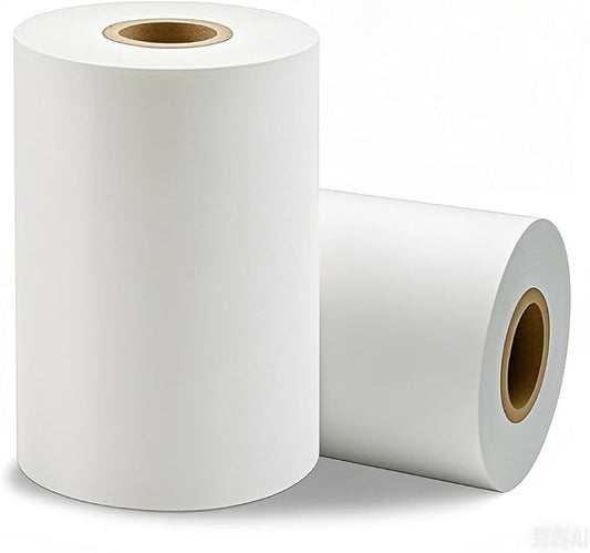 2 Rolls 4.33" x 984'(110mm x 300m) White, Wax/Resin Thermal Transfer Ribbon, Core 1", Ink Outside, Barcode Ribbon Compatible with Zebra Printer