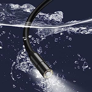 Daxiongmao Borescope Camera, 1080P HD IP67 Waterproof Endoscope with LED Light, Flexible Snake Camera for Automotive Engine, Pipe, Wall & Vent Inspection