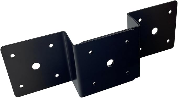 8 Pcs 2" Post to Beam Z Tie Plate Metal Bracket,Deck Joist Hanger Hurricane Ties Plate Fit 2x4 Cross Joist and 4x4 Post Trusses Wood Timber Connectors Table top Fasteners ,Thickness 2 mm,Black