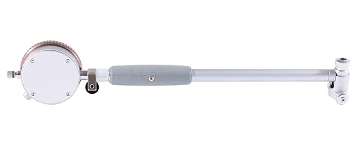 Accusize Industrial Tools 2-6 inch by 0.0001'' Dial Bore Gauge Set, 6'' Stem Length, Ee20-1006 | 6" Stem Length, Self-Centering, Chrome-Plated Handle, Insulated Grip
