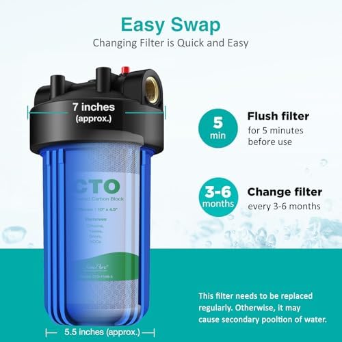 SimPure 10" x 4.5" MPP Sediment and CTO Carbon Water Filters (7-Pack)