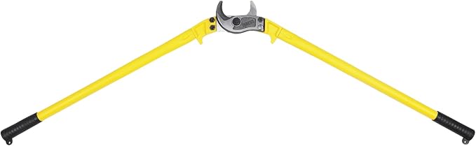 QWORK Cable Cutter, 32 Inch Stainless Steel Hardened Cutter for Cutting Up to 1/2" Wire Rope