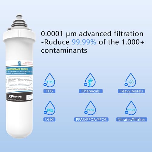RF-20 + RF-40 Water Filter Replacement Cartridge Compatible With Brondell RC100 RO System, NOT Including Filter Indicator Replacement Battery, Pack of 4 Filters