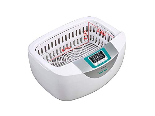 Ukoke UUC25W, Professional Jewelry Timer, Portable Household Ultrasonic Cleaning Machine, Eyeglasses Denture Cleaner, 2.5 L, Green
