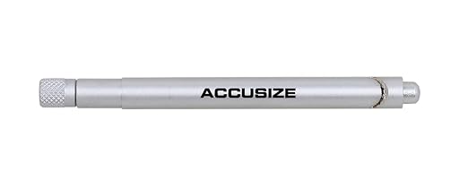 Accusize Industrial Tools 26 Pc Radius Gauge Set Metric 0.5 mm -13.0 mm Gauges with Holder, 3602-5026