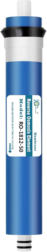 Huining 50GPD RO Membrane 1812/2012 Residential Reverse Osmosis Membrane Water Filter Cartrige Replacement for Home Drinking Water Filtration System Household Water Purifier