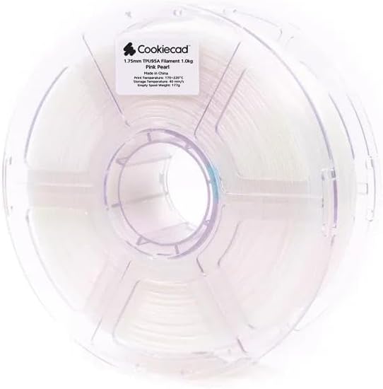Cookiecad TPU Filament 1.75mm 1kg Iridescent Glitter 3D Printer Filament - Pink Pearl TPU